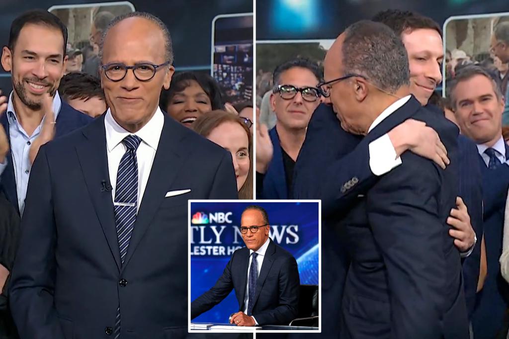 Anchor NBC Nightly News' Lester Holt signed in the final broadcast after a decade: 'Honor of a Life'